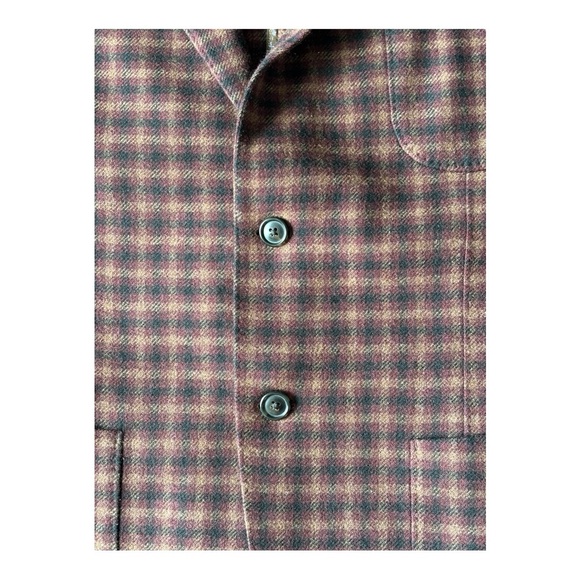 JKT  New York 100% wool men’s 2 button closure plaid blazer coat rn#98302 | 40R - Picture 11 of 16